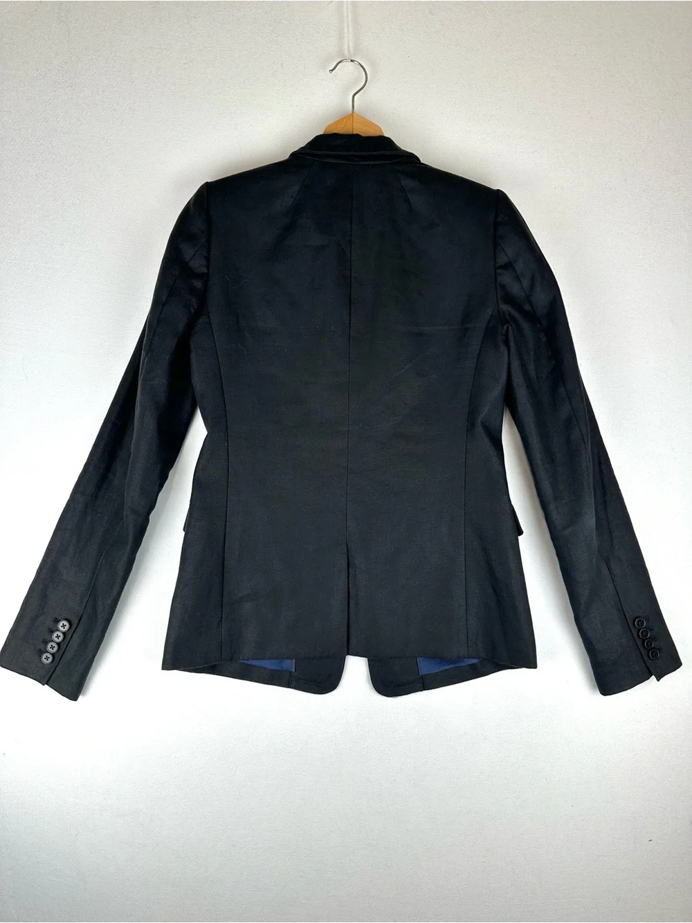 J Crew Linen Blazer Jacket Lined Office Career Minimalist